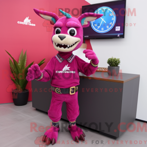 Costume de mascotte Magenta...