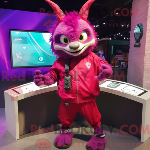 Magenta Chupacabra maskot...