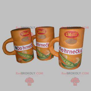 3 soepmascottes. 3 soepkommen - Redbrokoly.com