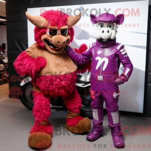 Costume de mascotte Magenta...