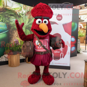 Maroon Paella mascot...