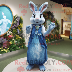 Blue Wild Rabbit mascot...