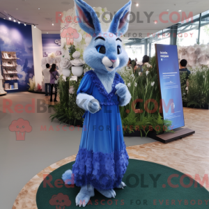 Blue Wild Rabbit maskot...