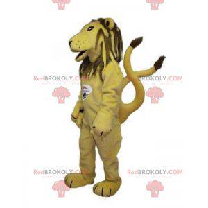 Mascota de león tigre amarillo y marrón - Redbrokoly.com