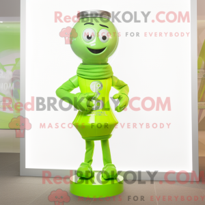 Lime Green Hourglass mascot...