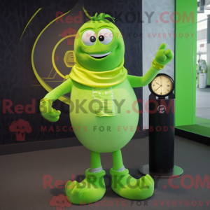 Lime Green Hourglass mascot...