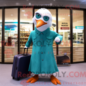 Teal Gull mascottekostuum...