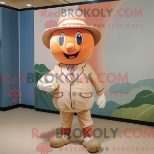 Peach Baseball Ball maskot...