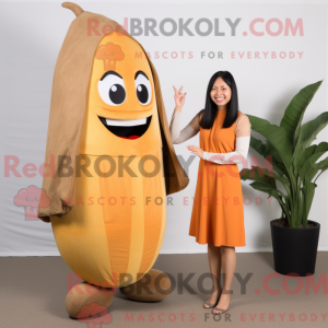 Tan Mango mascot costume...