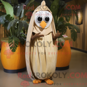 Tan Mango mascot costume...