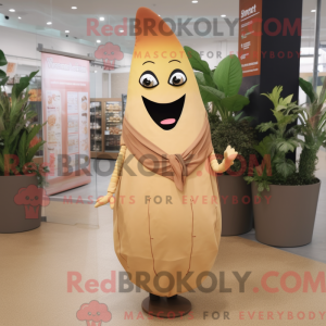 Tan Mango mascot costume...