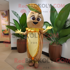 Tan Mango mascot costume...
