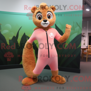 Peach Lemur mascot costume...