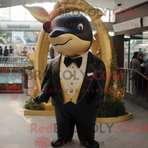 Gold Killer Whale mascot...