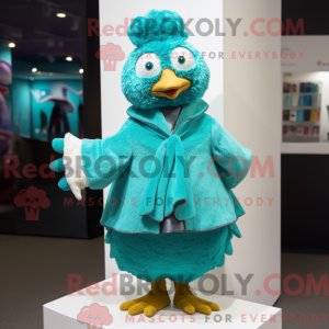 Turquoise Hens mascot...