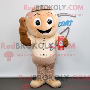 Tan Soda Can mascot costume...