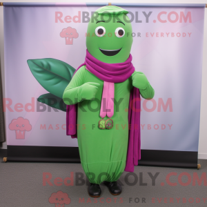 Magenta Green Bean mascot...