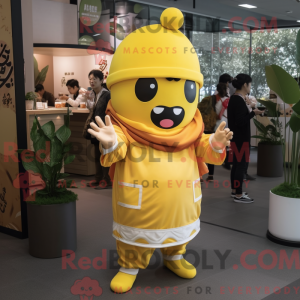 Yellow Sushi mascot costume...