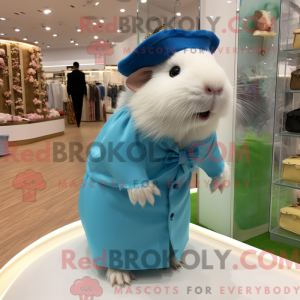 Sky Blue Guinea Pig mascot...