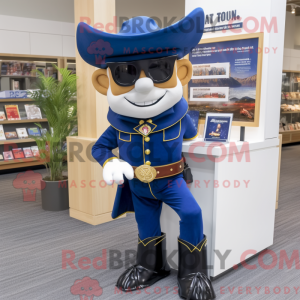 Navy Cowboy mascot costume...