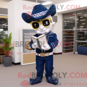 Navy Cowboy mascot costume...
