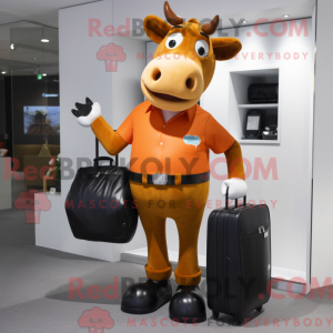 Rust Jersey Cow maskot...