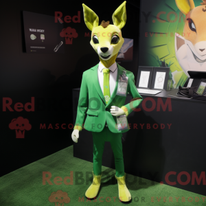 Limegrøn rådyr maskot...