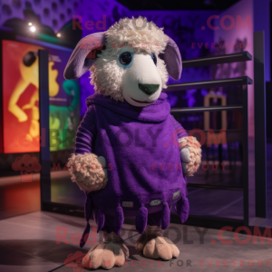 Purple Sheep mascot costume...