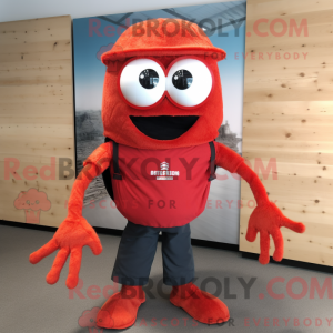 Red Spider mascot costume...