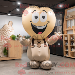 Beige hjerteformede...