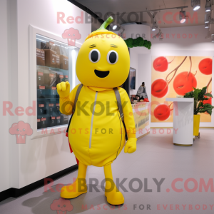 Geel Pepper-mascottekostuum...