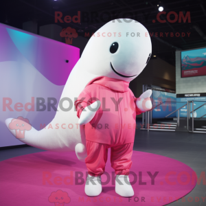 Magenta Beluga Whale mascot...