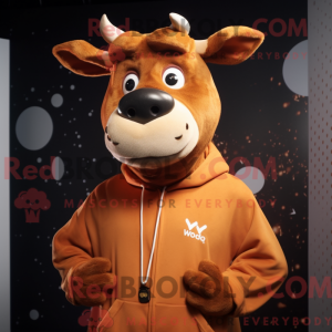 Rust Jersey Cow maskot...