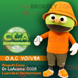 Olive Orange mascot costume...