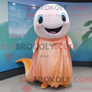 Peach Whale mascot costume...
