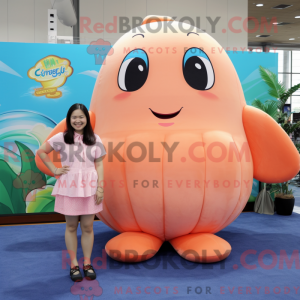 Peach Whale mascottekostuum...
