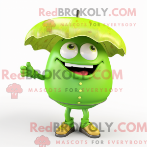 Lime Green Hamburger mascot...