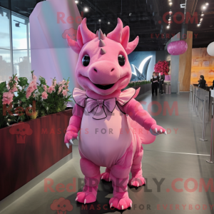 Pink Triceratops mascot...