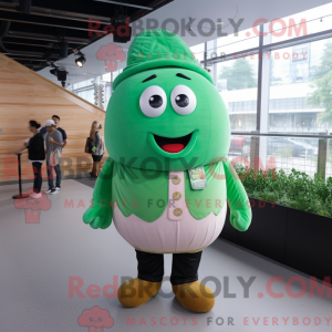 Green Potato mascot costume...