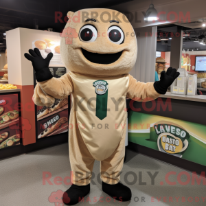 Tan Bagels mascottekostuum...