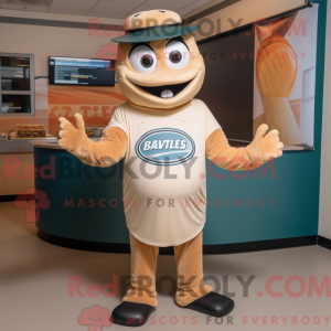 Tan Bagels maskotdraktfigur...