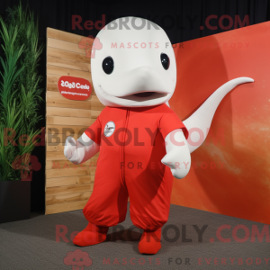 Red Beluga Whale maskot...