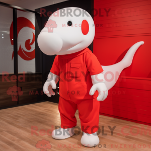 Red Beluga Whale mascot...