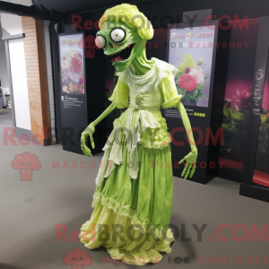 Lime Green Zombie mascot...
