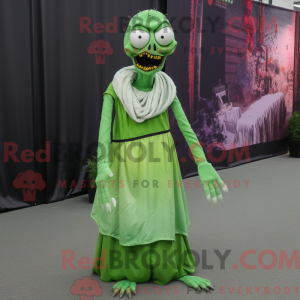 Lime Green Zombie mascot...