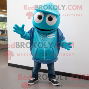Cyan Fajitas mascot costume...