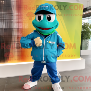 Cyan Fajitas mascot costume...