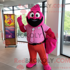 Pink Fire Eater mascot...