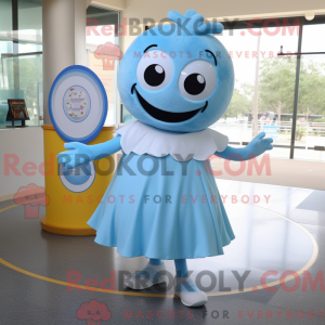 Sky Blue Ice mascot costume...