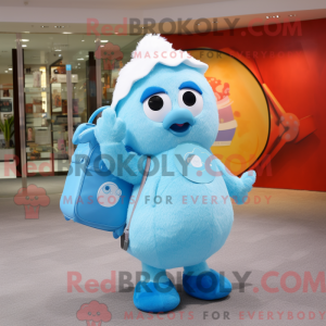 Sky Blue Ice maskot kostume...